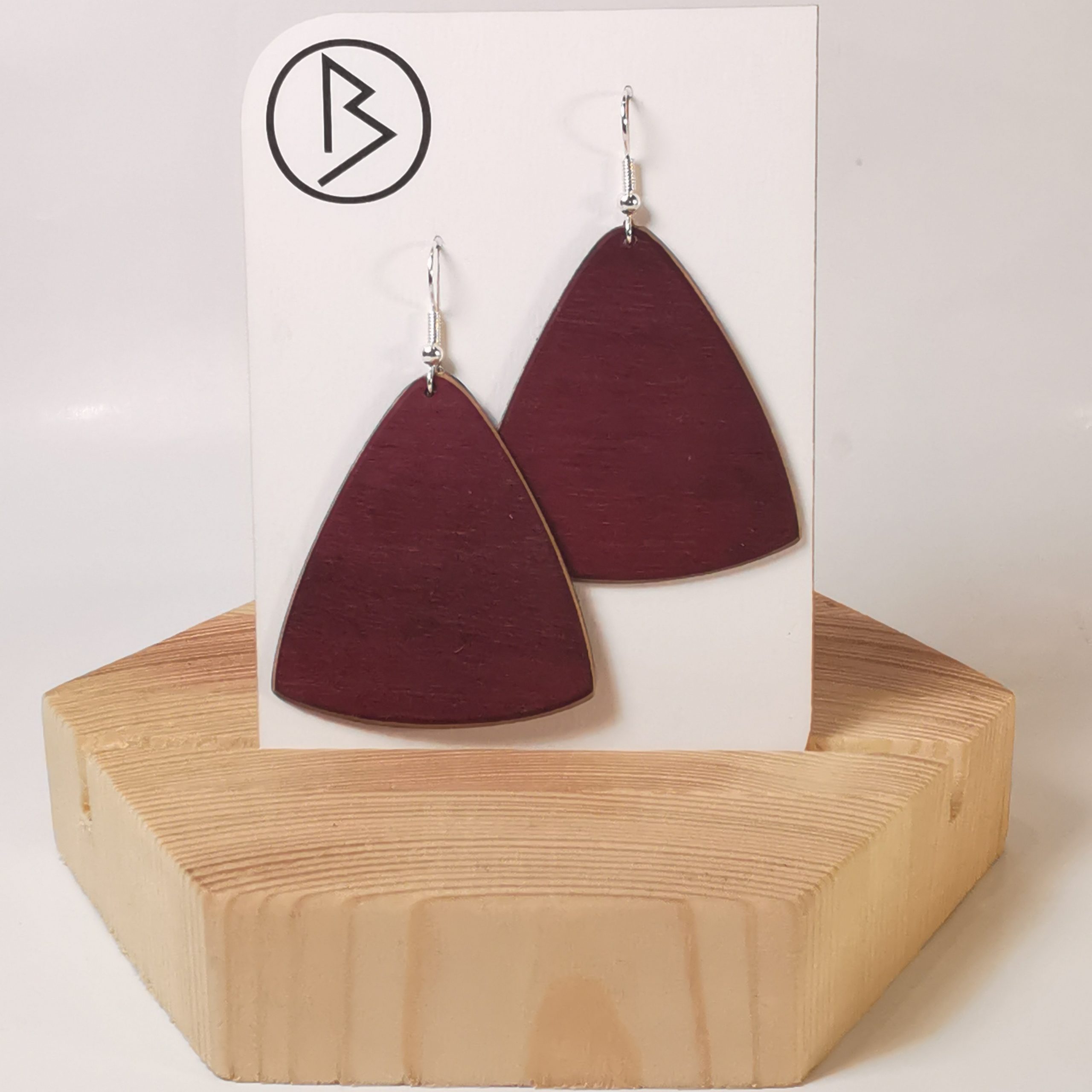 Boucles d'oreilles en amarante